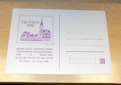 Korespondenční lístek výstava 1988 Trutnov fialový (811914)